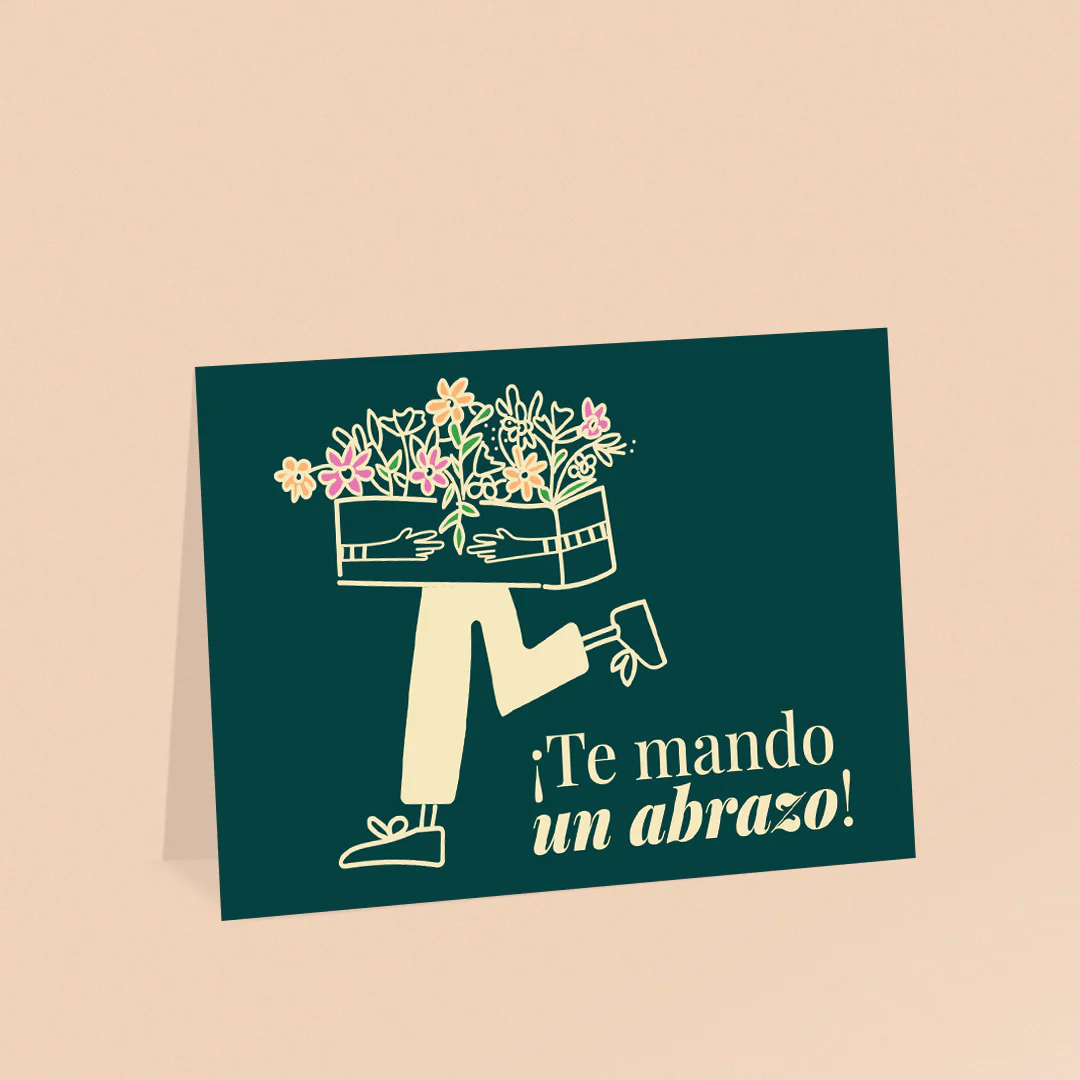 Te mando un abrazo - Tarjeta
